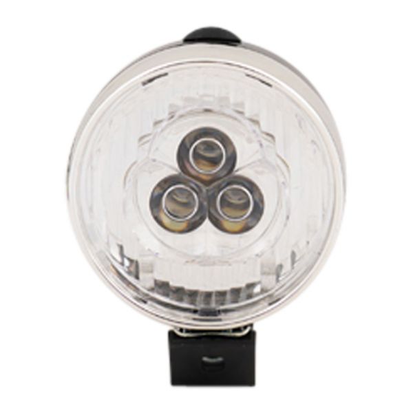 Bicycle a LED nera cromata faro