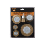 TopGear Steel brushes 6-piece with marker