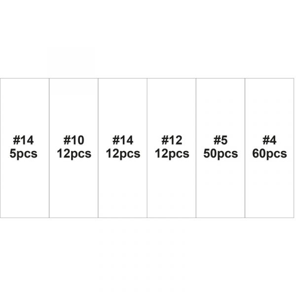 Topgear TOPGEAR Meascán crúcaí súl 151 píosa