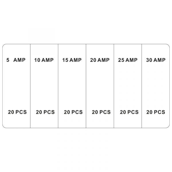 Topgear TOPGEAR Kištukiniai saugikliai. 120 vnt.