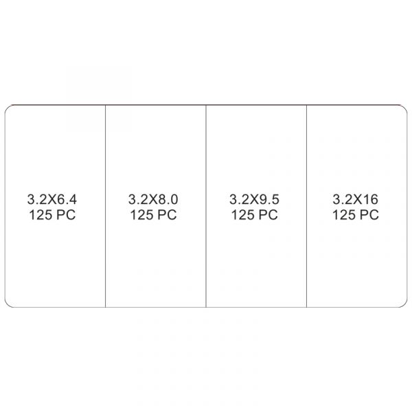 Topgear TOPGEAR Pop nitový sortiment 500 kusov