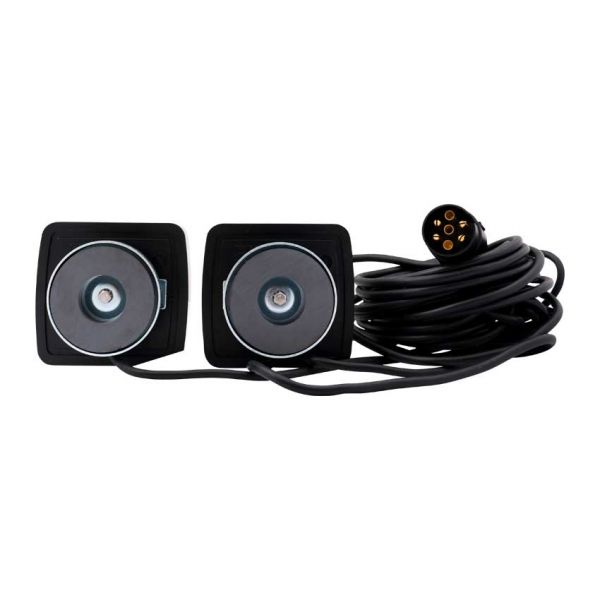 Trailereck -Beleuchtungsset + Magnet LED 7,5 m. 7-pin