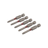 Screw bit 50 mm TX-15 Red 5x