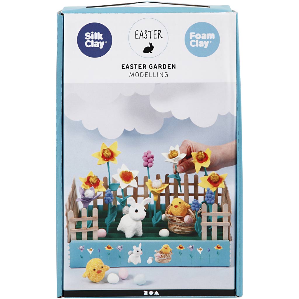 Silk clay Easter garden, 1 set