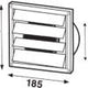 Pečen z letvicami iz nerjavečega jekla 185x185 mm 125 mm