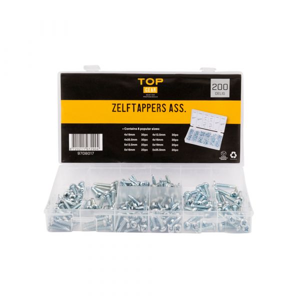 TopGear TopGear Self -Tappers Ass. 200-piece