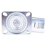 Tarsus zwenkwiel + rem 125 mm. blå