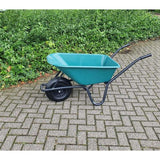 Wheelbarrow plastic green container 85 liter hq.