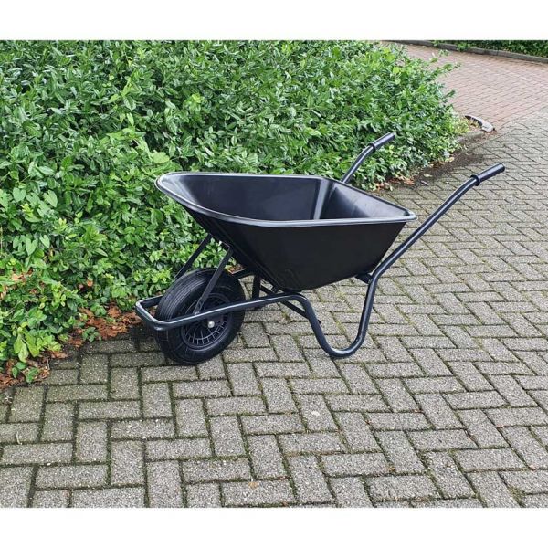 Wheelbarrow plastic black container 85 liters HQ.