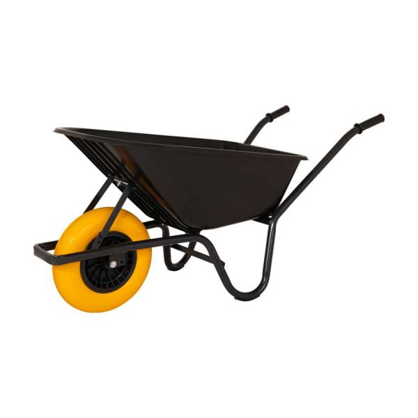 Wheelbarrow plastic black container 85 liters HQ Anti-Lek