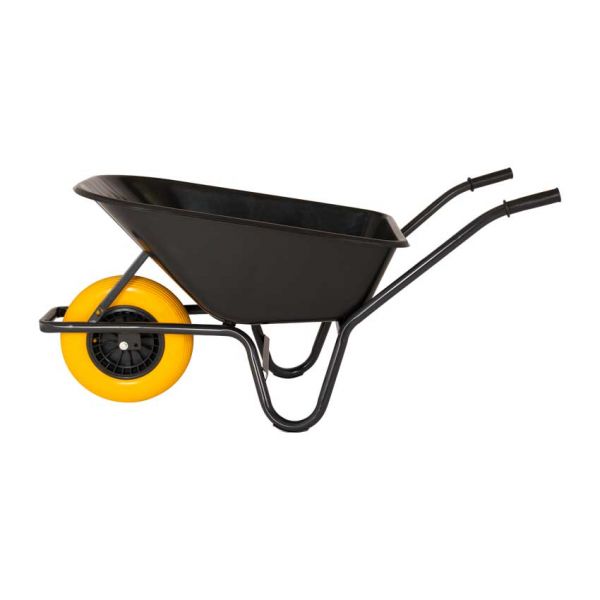Wheelbarrow plastic black container 85 liters HQ Anti-Lek