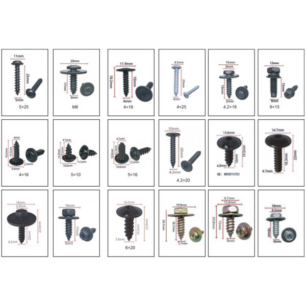 Topgear Topgear Self -Tapper Ass. 180 pezzi