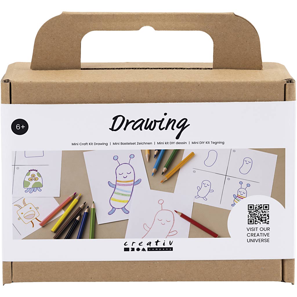Creativ company mini hobbyset tekenen, monsters, 1 doos