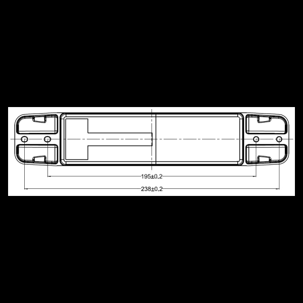 Rear light slimline 4 functions 12-24v LED