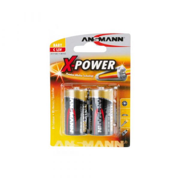 Batteria alcalina X-Power LR14 2st.