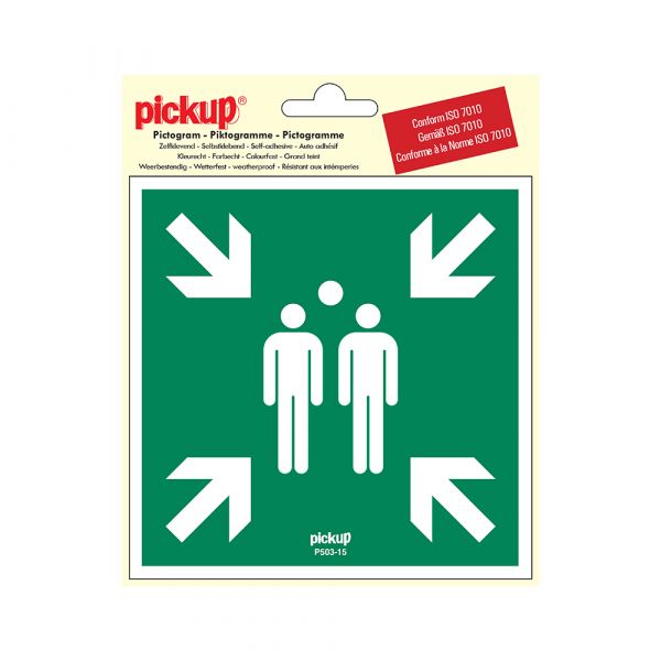 Posto di raccolta adesivi in ​​calamità - 150x150 mm.