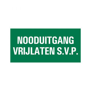 Emergency exit clear sign - 150x300 mm.