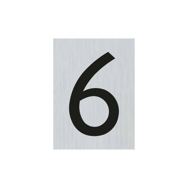 Alulook number 6 - 44x60 mm Self -Adhesive.