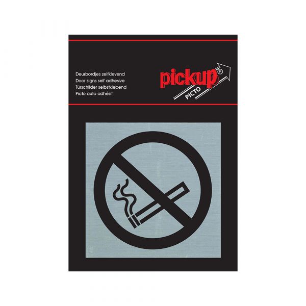 Bord Alulook forbidden to smoke - 80x80 mm self -adhesive.