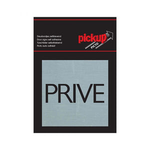 Placa de alumínio privada - 80x80 mm autoadesiva.