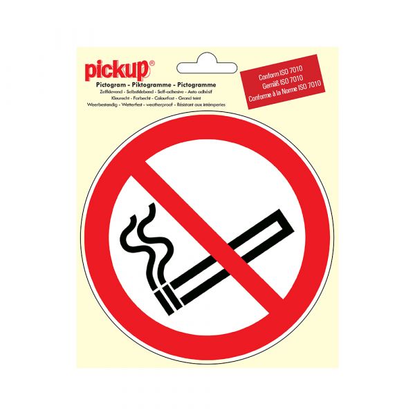 No smoking sticker - 150 mm round.