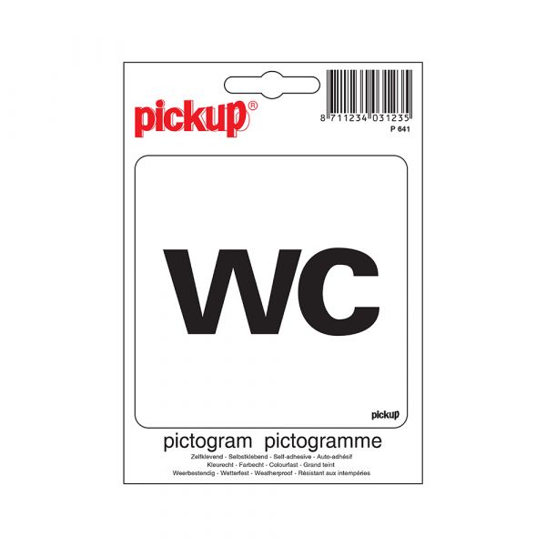 Naklejka WC - 100x100 mm.
