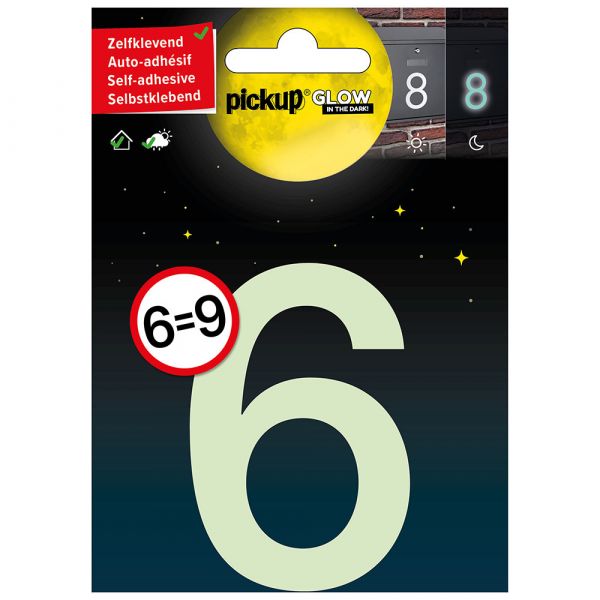 Świeć w ciemnej liczbie 6 = 9 - 75 mm samozadowolenie.