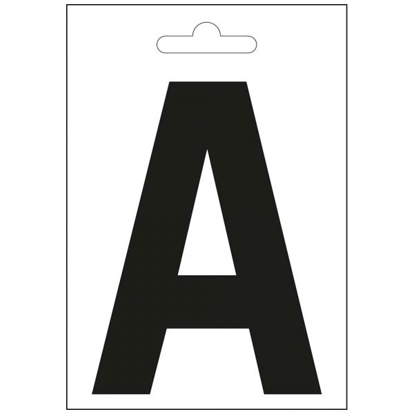 Nautic letter a black 100 mm.