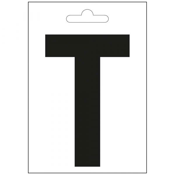 Navtična črka t črna 100 mm.
