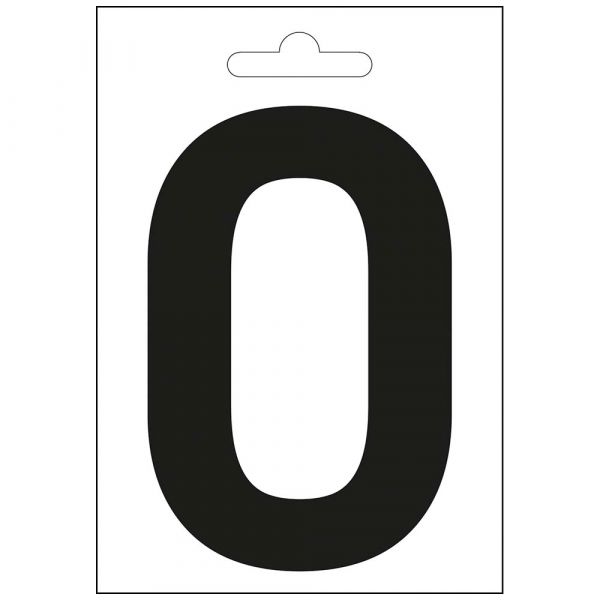 Nautic number 0 black 100 mm.