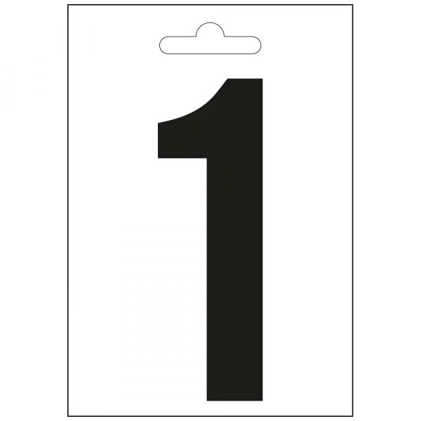 Nautic number 1 black 100 mm.