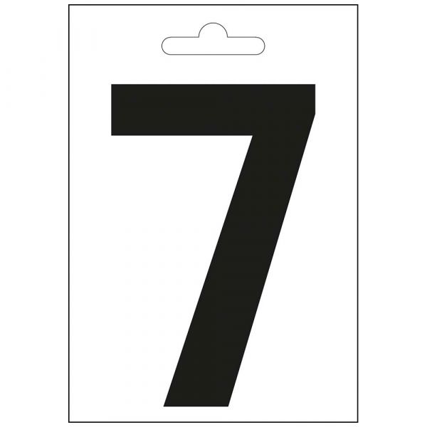 Nautic number 7 black 100 mm.