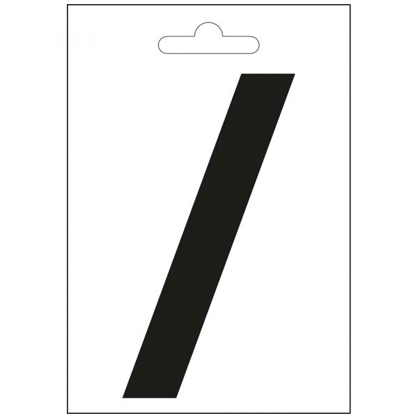 Nautic slash sign black 100 mm.
