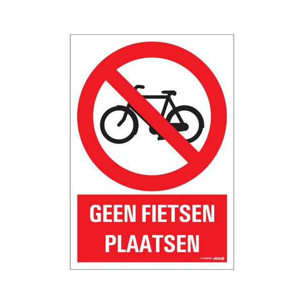 Placer ikke cyklerplade - 230x330 mm.