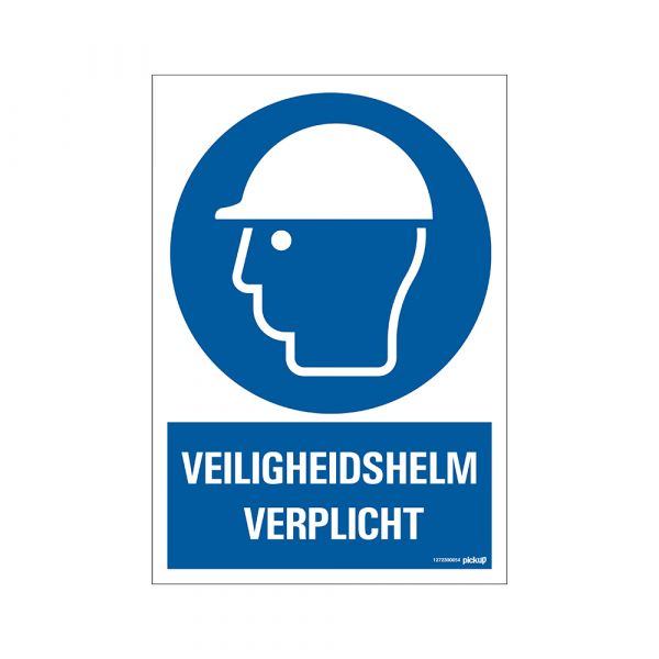 Safety helmet required - 230x330 mm.