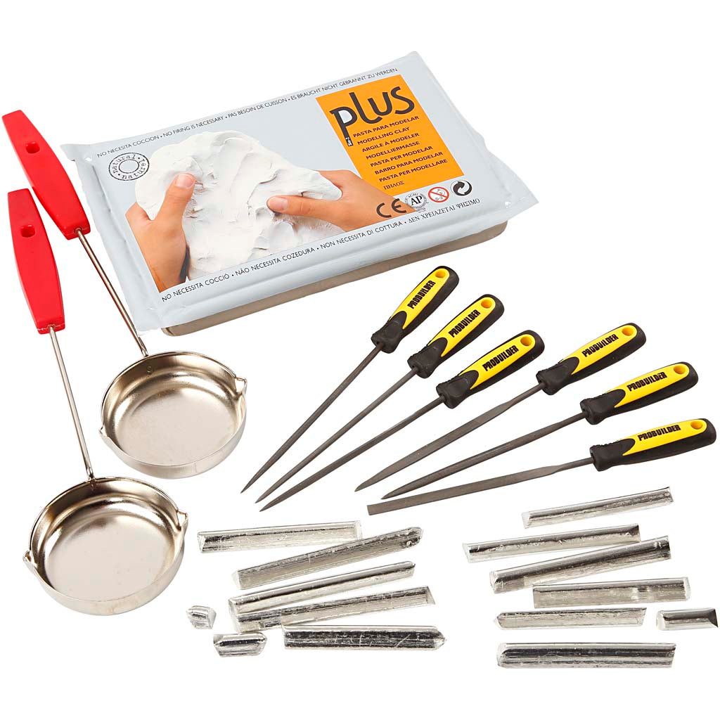 Tin casting in clay, 1 set