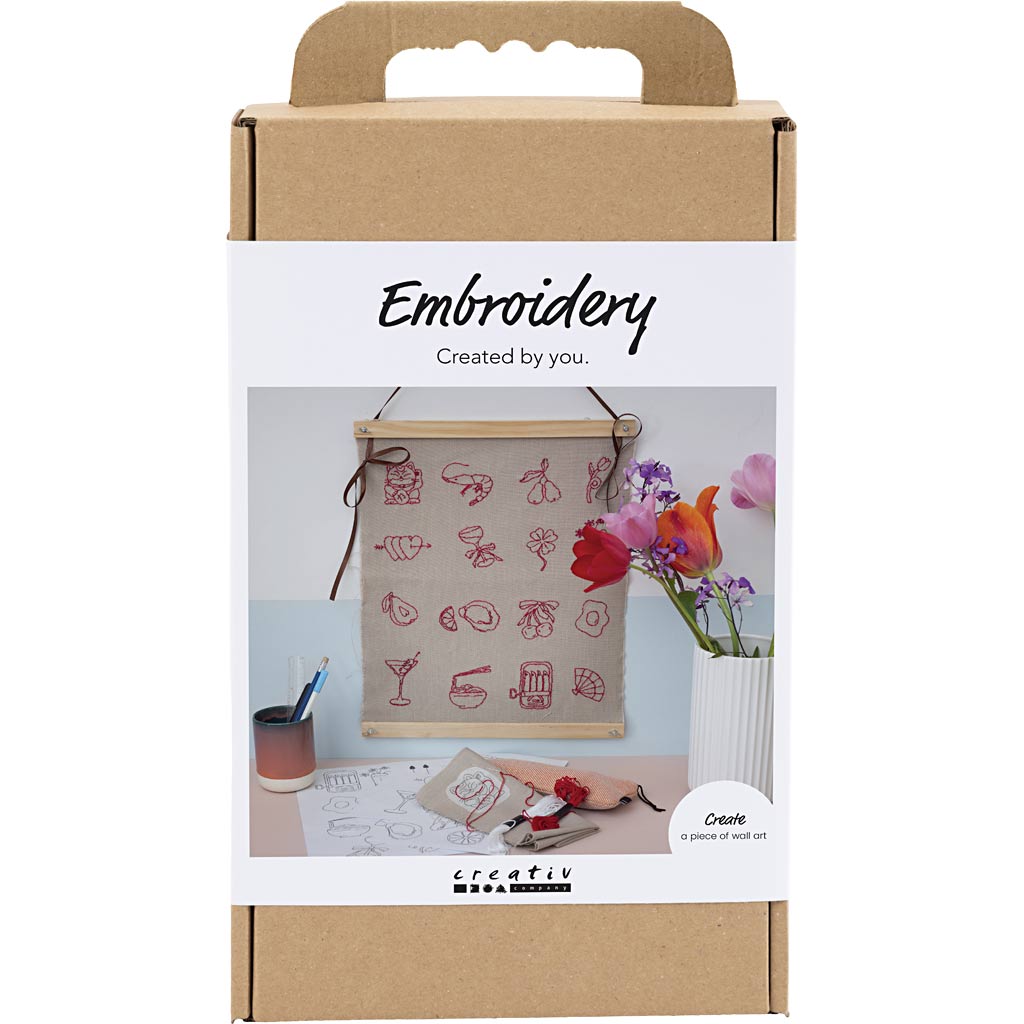 Creativ company hobby set embroidery, hanging decoration, linen, 1 box