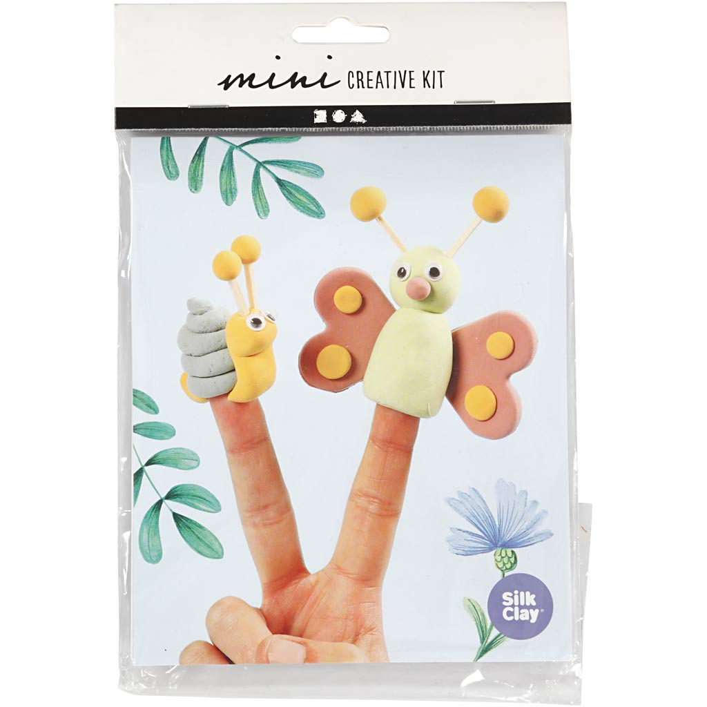 Silk clay mini creative kit, finger puppets, 1 box