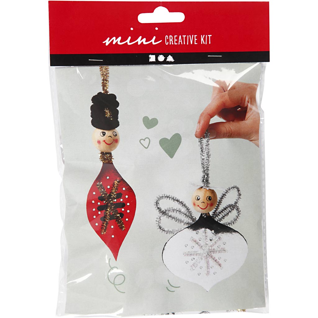 Creativ company creative mini kit, punched out figures for making hanging decorations, 1 set