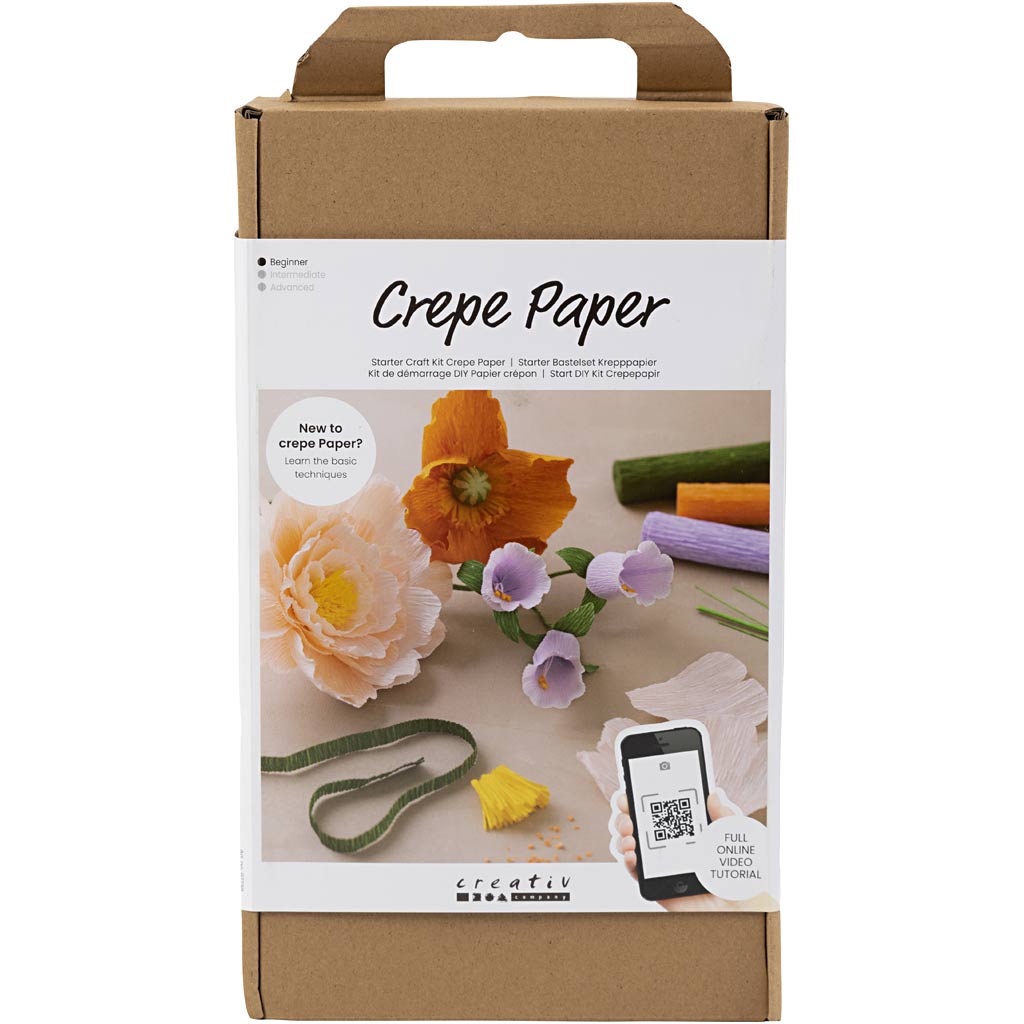 Crêpepapier blommor gör kit