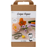 Crêpepapier blommor gör kit