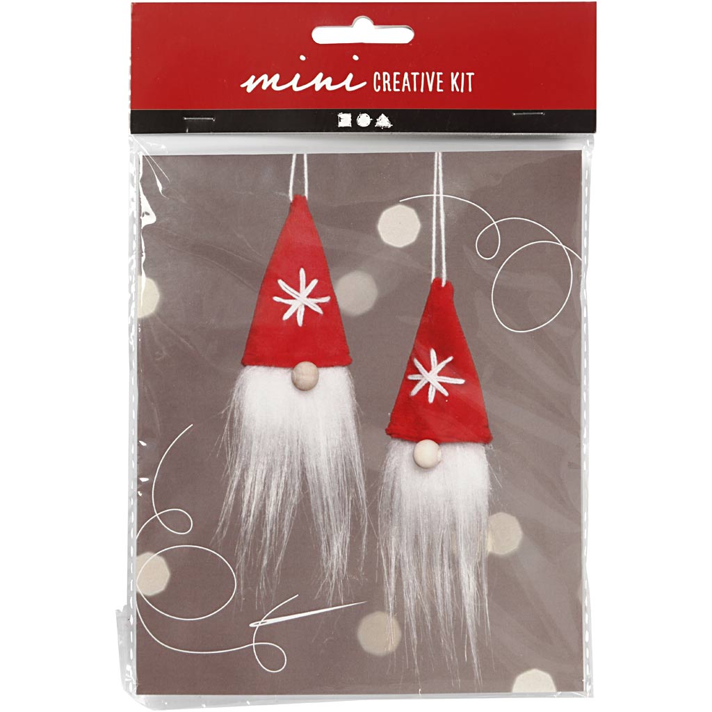 Creativ company creative mini kit, hanging Christmas gnome, h: 11 cm, 1 box