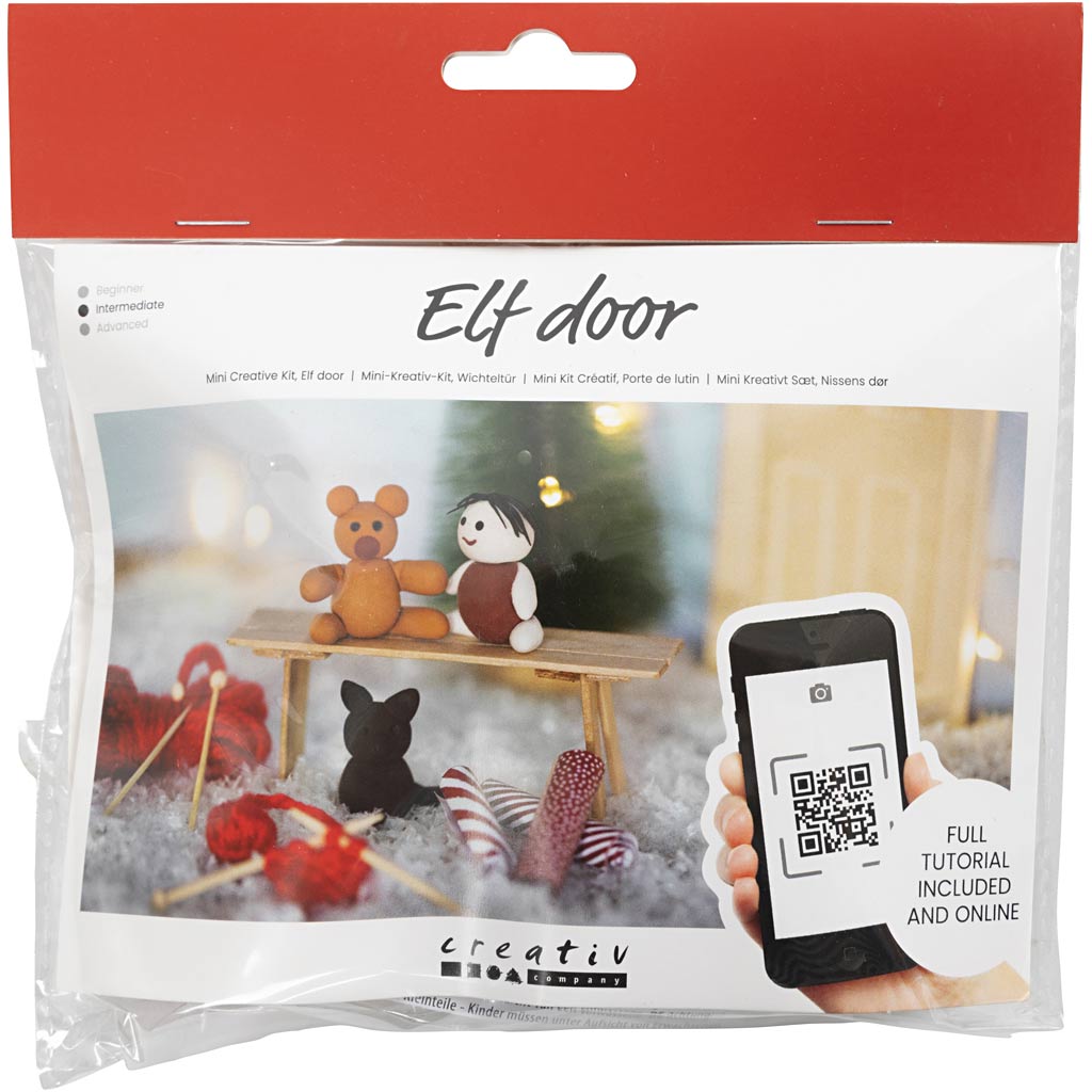 Creativ company mini hobbyset kabouterdeur, kerstcadeaus, 1 doos
