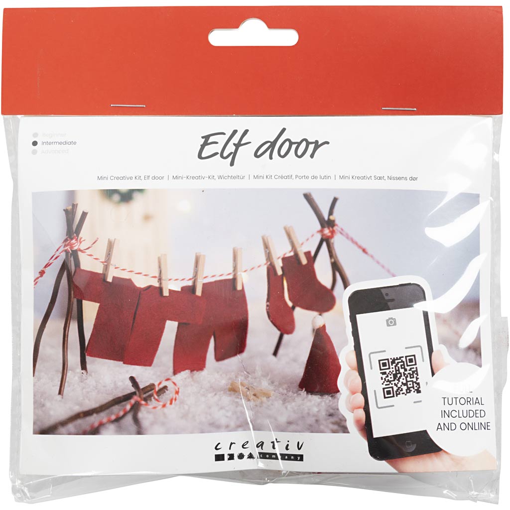 Creativ company mini hobbyset kabouterdeur, wasgoed, 1 doos