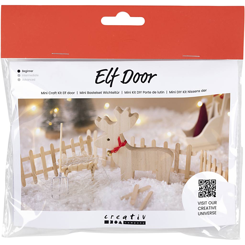 Creativ company mini hobbyset kabouterdeur, rendieren, 1 doos
