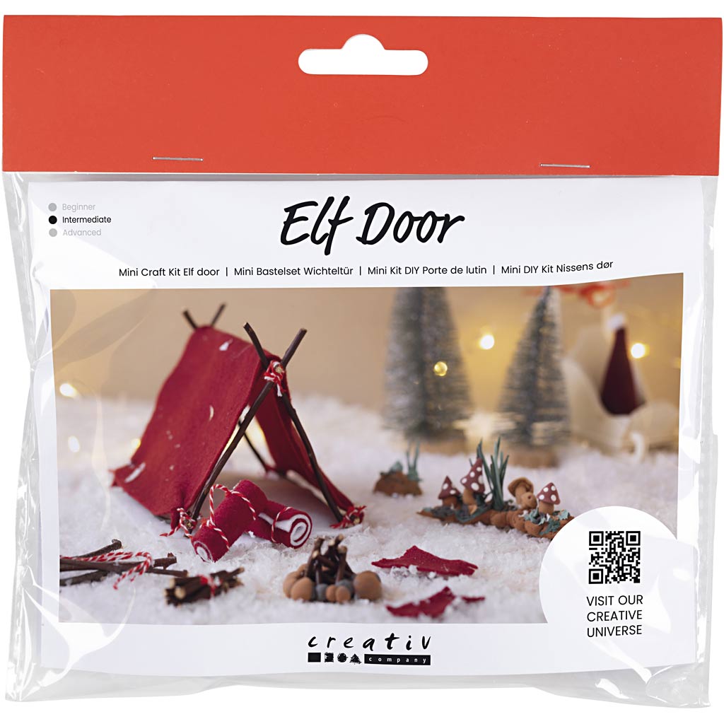 Creativ company mini hobbyset kabouterdeur, kamperen, 1 doos