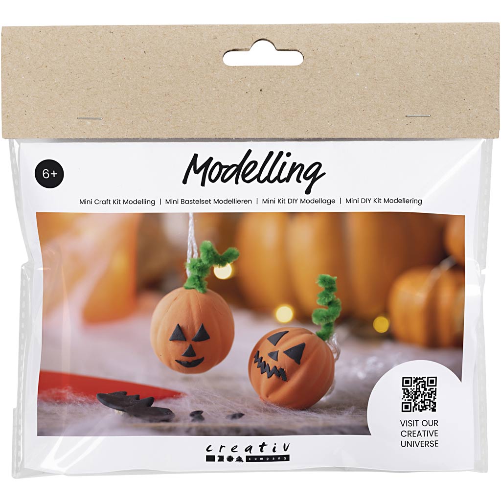 Creativ company mini hobbyset boetseren, pompoen, 1 doos