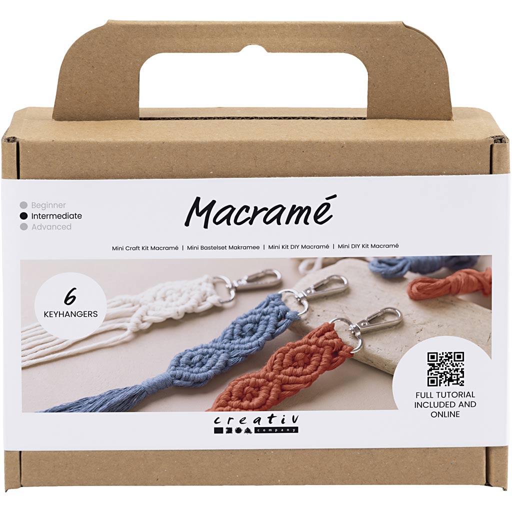 Creativ company mini hobby set macramé, key rings, 1 box