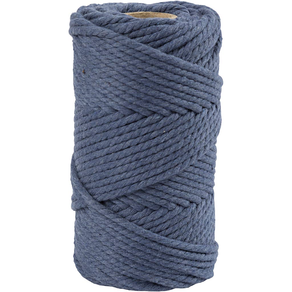 Creativ Company Macrame Cord Blue, 55m