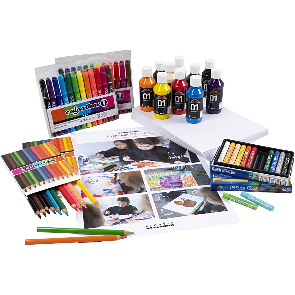 Creativ company groepsset kleuren, 1 doos